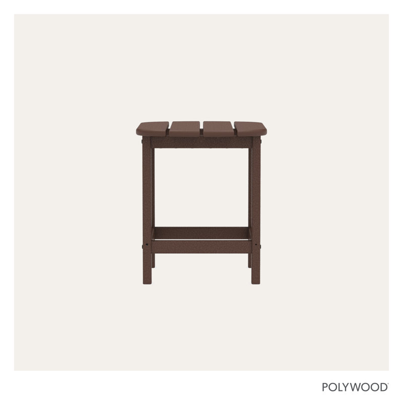 POLYWOOD South Beach 18" Side Table, Mahogany