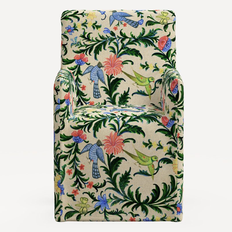 Rekha Slipcover Dining Chair, Jr Trayi Multi Floral