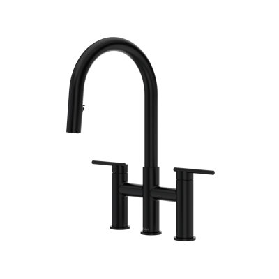 Lateral Pull Down Kitchen Bridge Faucet