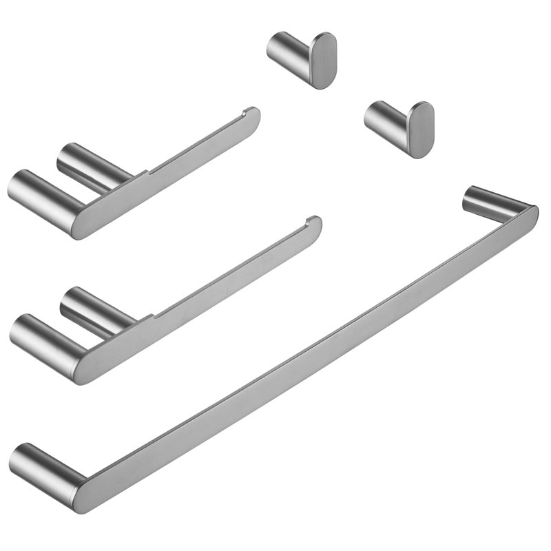 1 Ensemble de quincaillerie de salle de bain 5 pièces, Nickel brossé