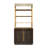 2-Doors Storage Cabinet Golden Bookcase