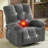 Massage Swivel Recliner Chair With Vibration Massage And Lumbar Heating For Adults,350LBS Oversized Rocker Recliner Single Sofa With Side Pocket And USB Charge Port For Living Room-2118150319