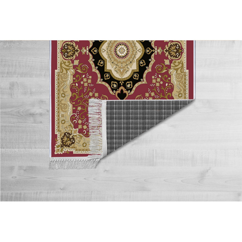 Luxurious Velvet Area Rug (4.6 x 7.2 ft), 100% Antibacterial Fabric, Non-Slip Cotton Backing, Pile Height: 0.4 in | Machine Washable, 3D Digital Print Design | Perfect for Living Room & Bedroom Decor, Soft & Durable