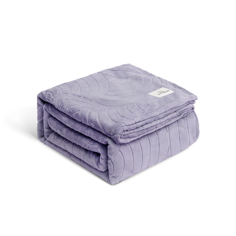 Flannel Plain Weave / Muslin Throw Blanket, King, Grey