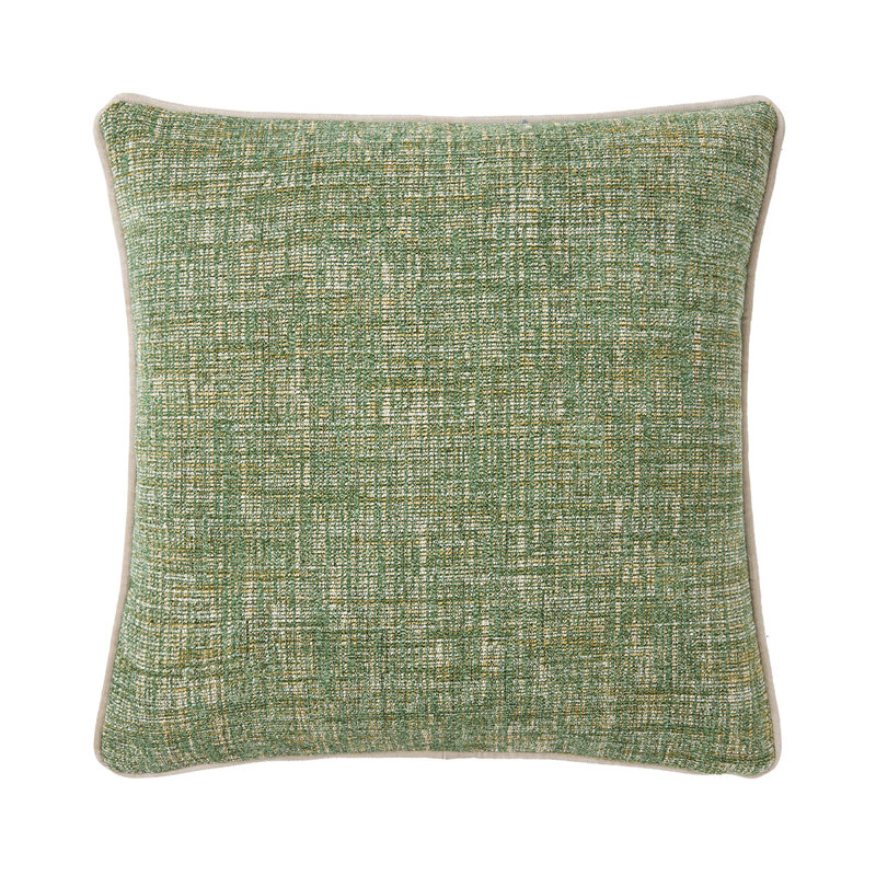 Brume Decorative Pillow, Square 18", Green/White