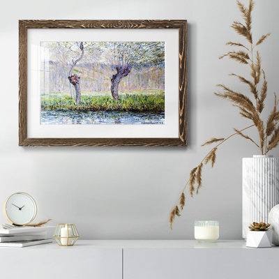 Willows In Springtime, 1886 - Art mural mural mat et encadré sous verre acrylique, grand salon
