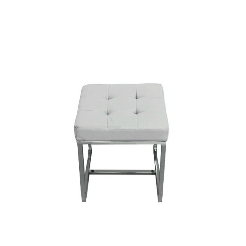 Banc en similicuir Brainerd, Blanc
