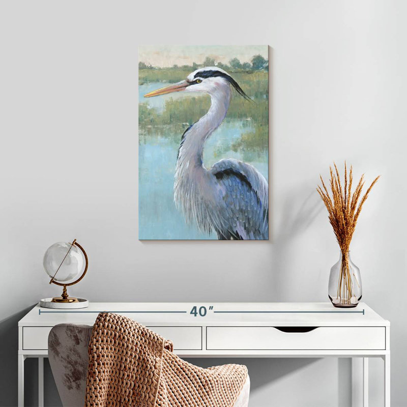 Brampt Blue Heron Portrait I, 24" H x 16" W