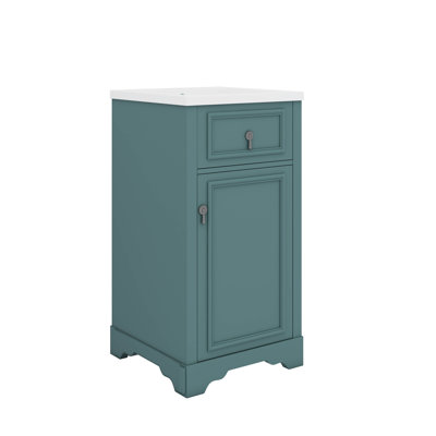 Meuble-lavabo de 20 po avec lavabo en céramique, porte à fermeture en douceur, tablette réglable