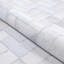 Tapis géométrique en polyester tissé à la main gris / brun-149608524