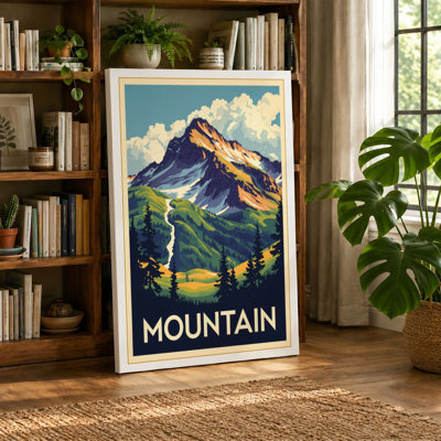 Mountain Peak Adventure Vintage - Wrapped Canvas