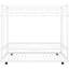 Lit simple superposé au dessus d'un lit gigogne en blanc - Pièce moderne additionnelle pour chambre fonctionnelle