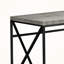 Bureau d'ordinateur Mozaika en stratifié gris avec métal noir, H 29,45 po x l 46,96 po x P 23,5 po