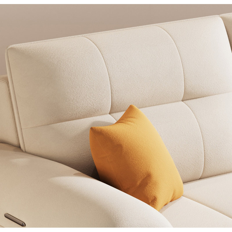 Simple Faux Leather Sofa, 34.6" H x 98.4" W x 36.2" D, 3