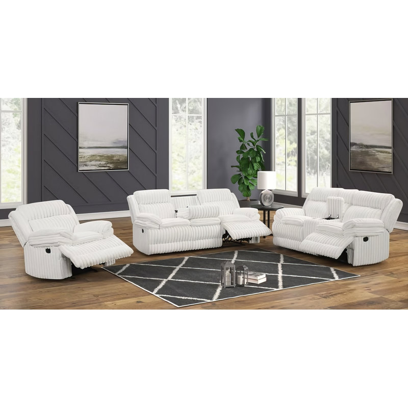 Ensemble inclinable blanc 3 pièces Mello, Blanc