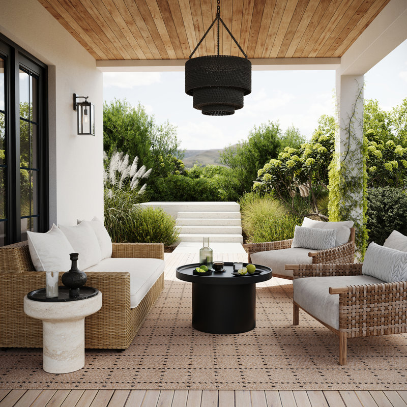 Velisyn Modern Geometric Indoor/Outdoor Area Rug, Rectangle 9' x 12'