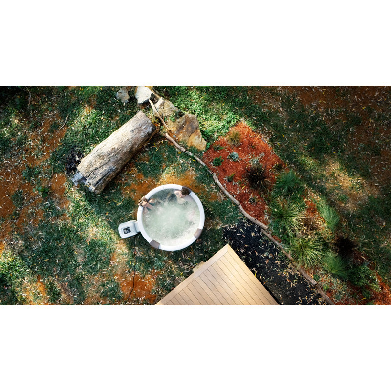 MSpa Hexagon Plug and Play Hot Tub in Brown