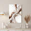 Art abstrait sur toile abstraite tourbillonnante, bronze, blanc, moucheté, fluide-132732396