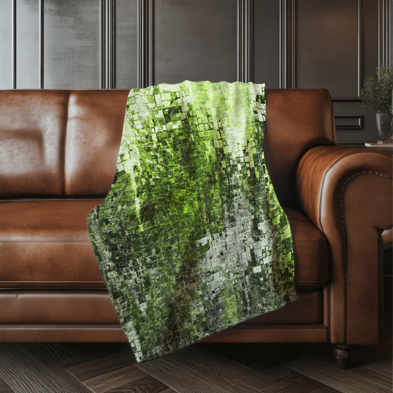 Jeté carré Addison Sherpa ASB581, Green