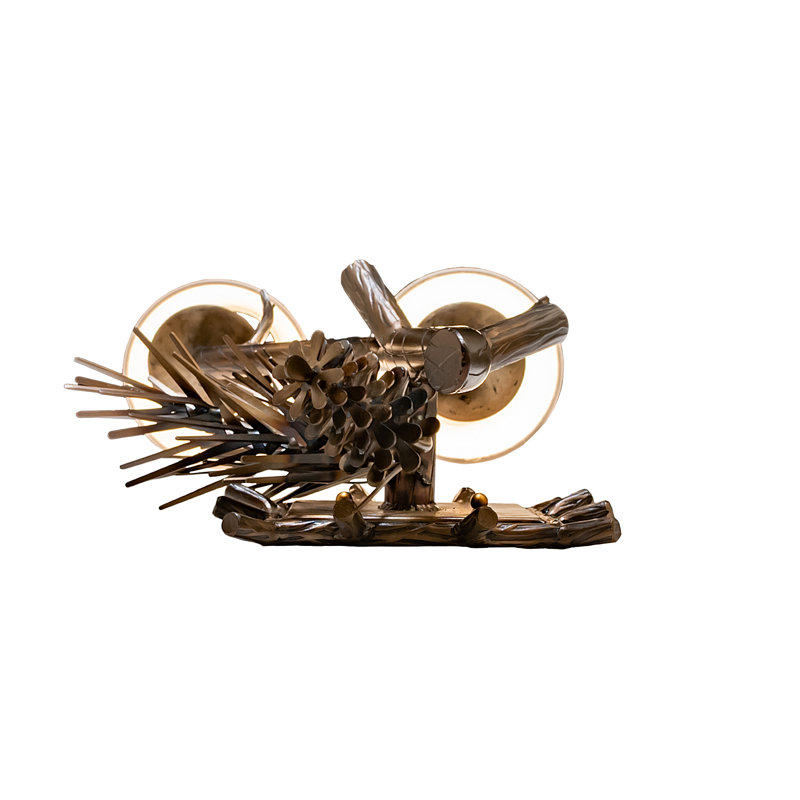 12" Wide Pinewood 2 Light Left Wall Sconce