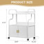 Grand support d'imprimante à 2 niveaux avec prise de courant pour armoire, table d'imprimante avec tablette de rangement, chariot à roulettes pour imprimante pour bureau à domicile