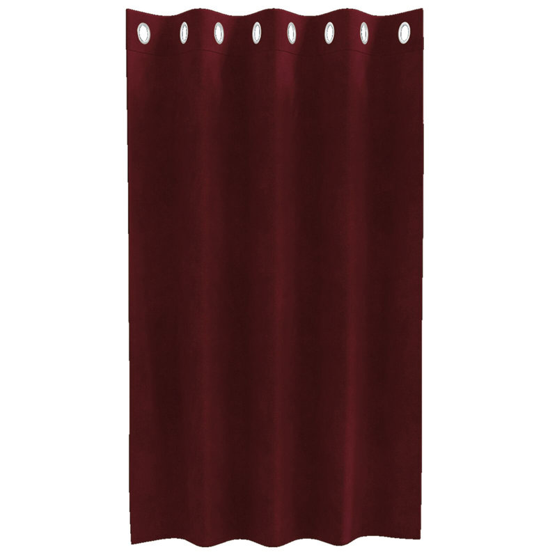 Curtains Polyester Medium Decorative Inlays, Burgundy, 140cm Width x 140cm Drop