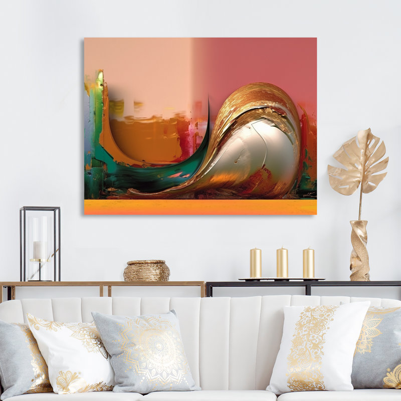 «Landscape Of Happiness In Retro», impression sur toile, Toile tendue, H 30 po x l 40 po x P 1,5 po