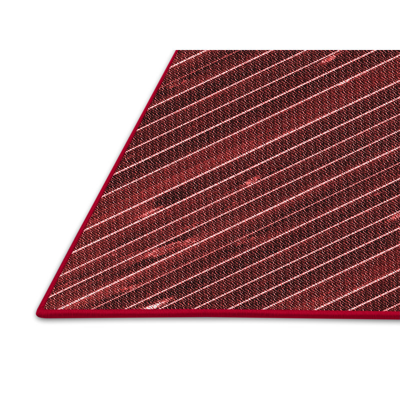 Tapis rayé marron, Rectangle 5 pi x 7 pi