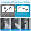 Double pomme de douche combinée avec pomme de douche à pluie haute pression de 10 pouces et douche à main, noir mat-124796201