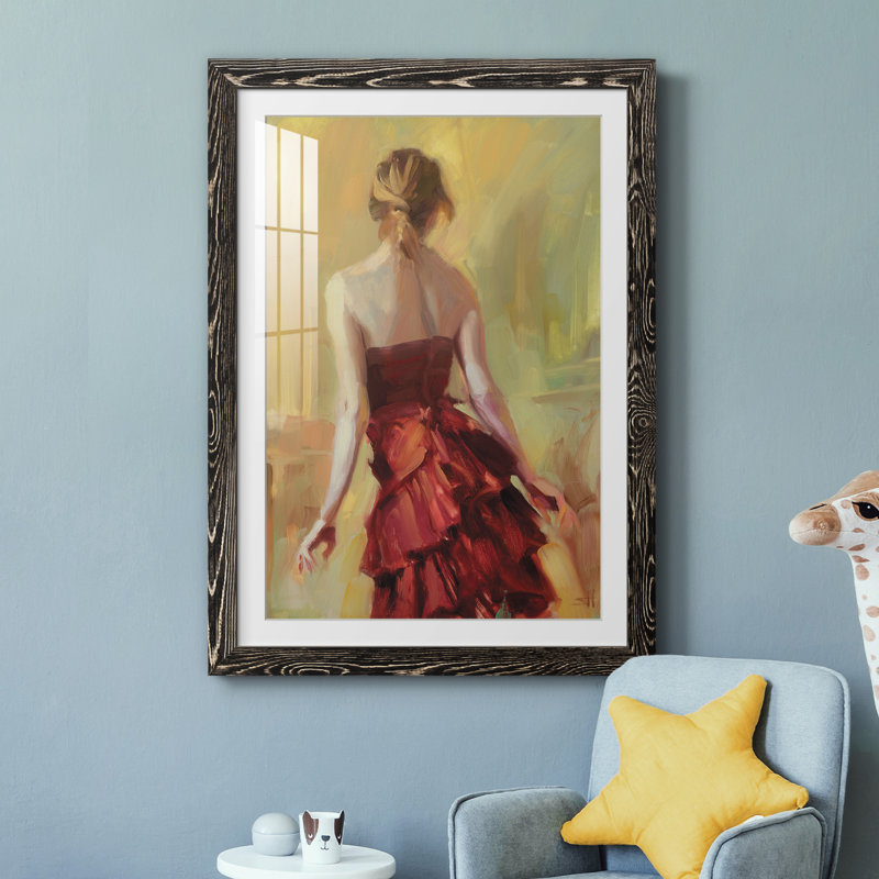 Réflexion sur cuivre - peinture encadrée, H 31 po x l 44 po x P 1 po, Cadre noir