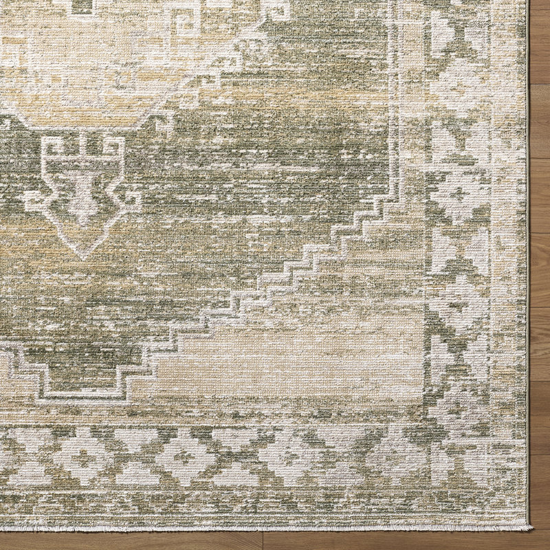 Moroccan Area Rug, Rectangle 200 x 275 cm, Light Grey/Tan/Olive/Off-White/Taupe