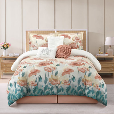 Ensemble d'édredon floral 7 pièces Jovie