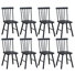 Phaong 17" Wide Mid-Century Modern Windsor Back Wood Modern Dining Chairs(Set of 8)