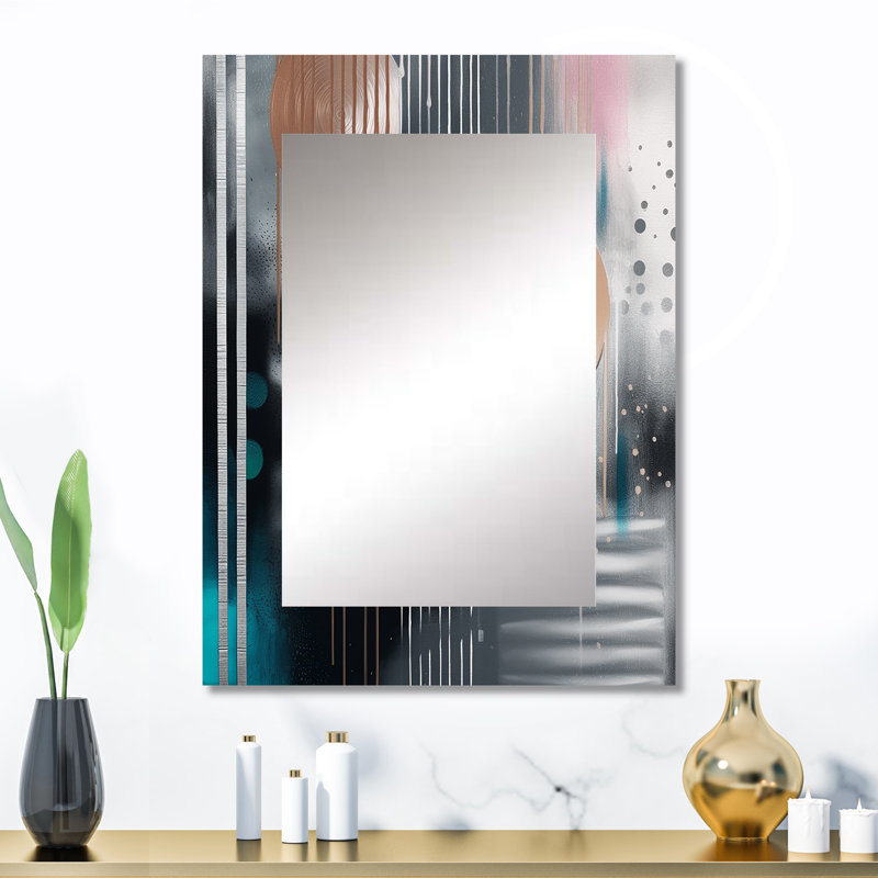 Whispers Of Marble III - Marble Large Wall Mirror, Modern Unique Mirror, Printed Metal Art, 32" x 24"