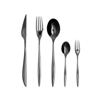 30 Piece Cutlery Set FARFALLE Black