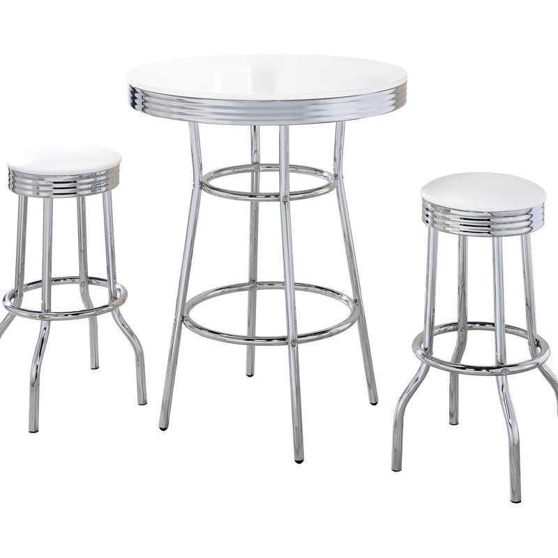 Table de bar ronde 3 pièces Midge