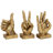 Silver Polystone Hands Decorative Sculpture, Set of 3 7", 7", 6"H-1281237373