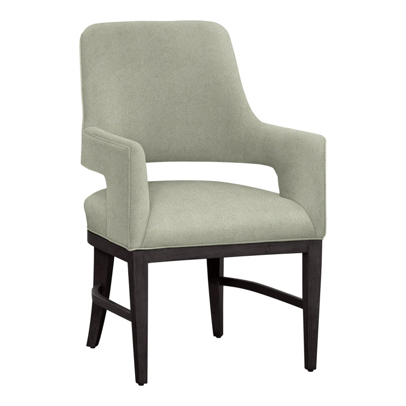 Chaise avec accoudoirs Josie, Gris anthracite, Parchemin 8794