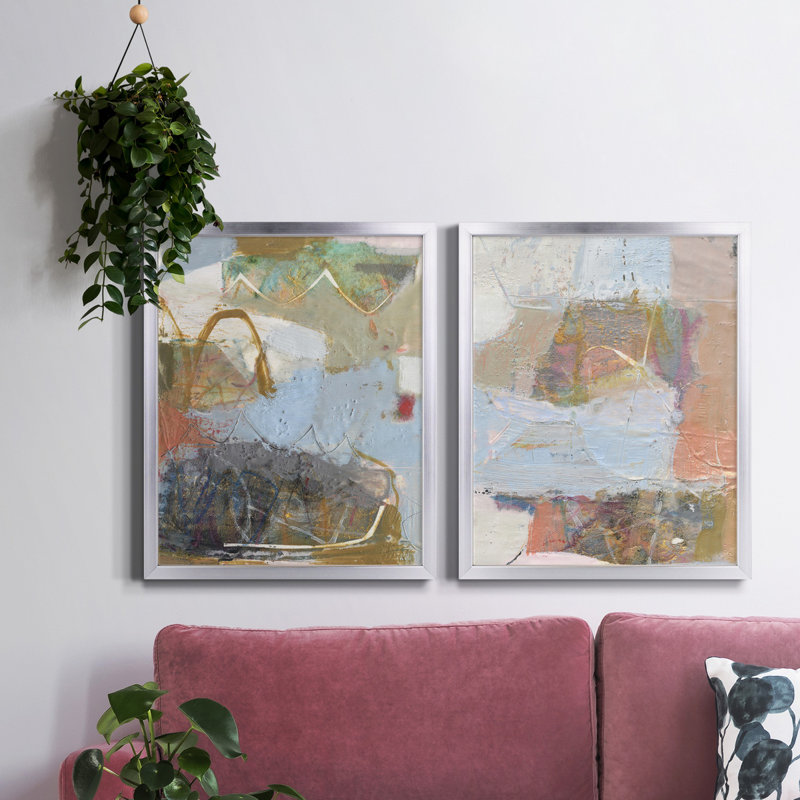 Minim I - ensemble de 2 reproductions d'art sur toile encadrées