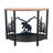 Burnt Sienna/Stain Rounded 3D Sofa Table with Bear Scene