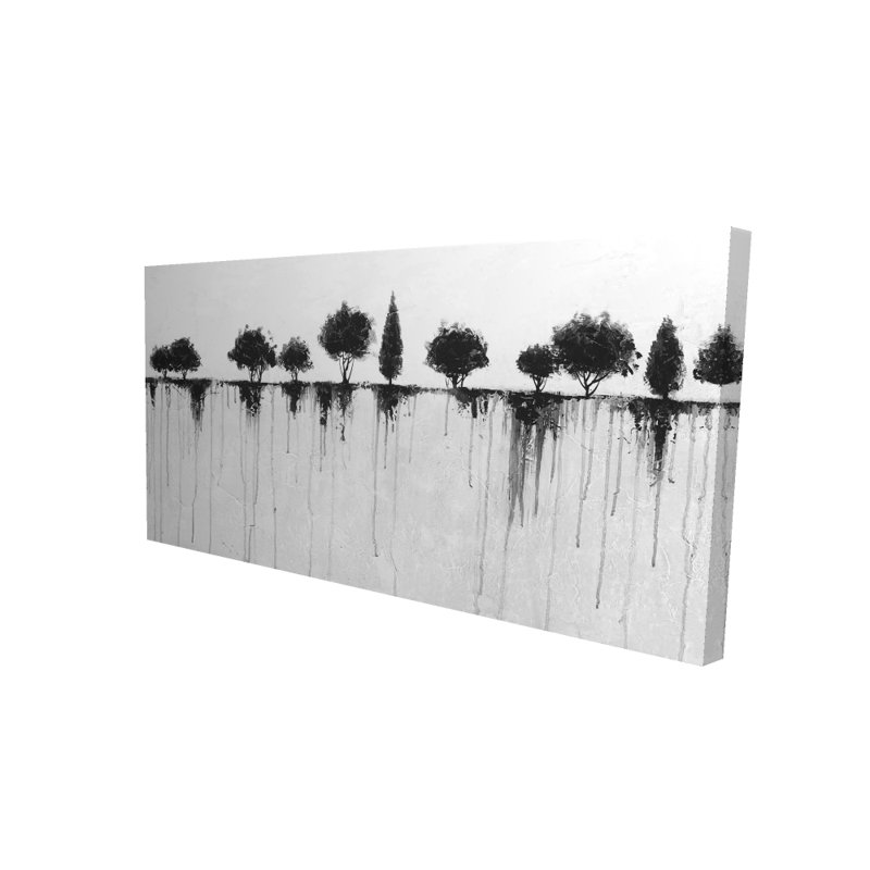 Abstraits arbres noirs - Toile de paysages pour la maison