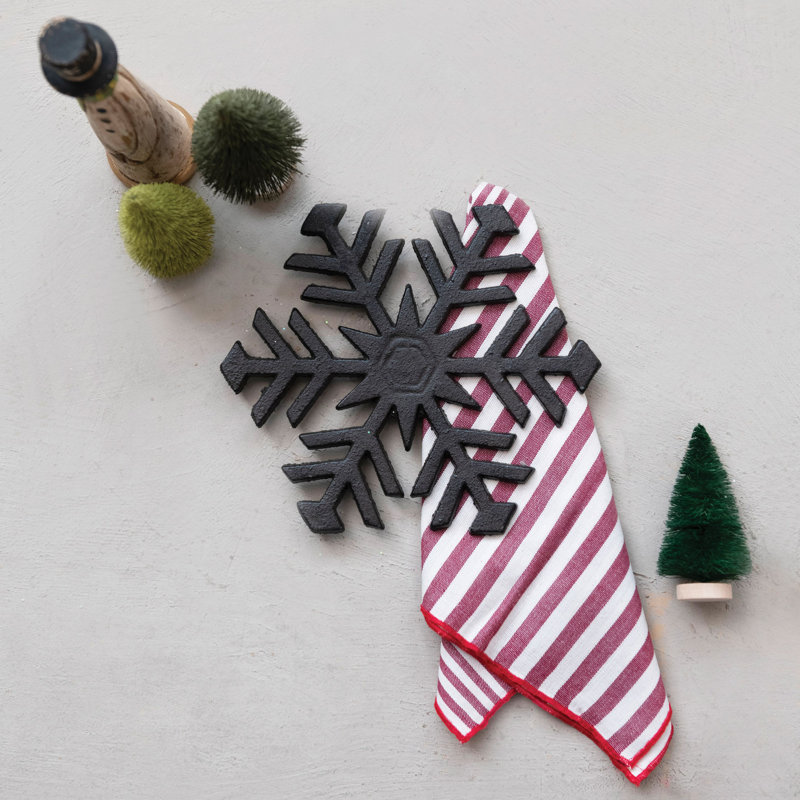 Cast Iron Snowflake Trivet