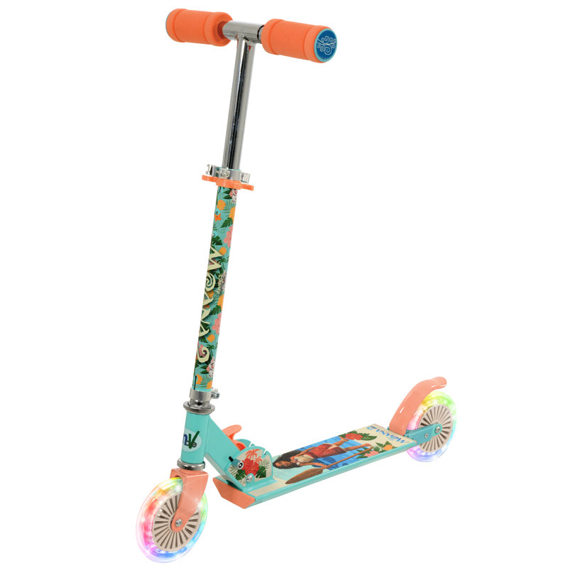 Moana Folding Inline Scooter with Light Up Wheels