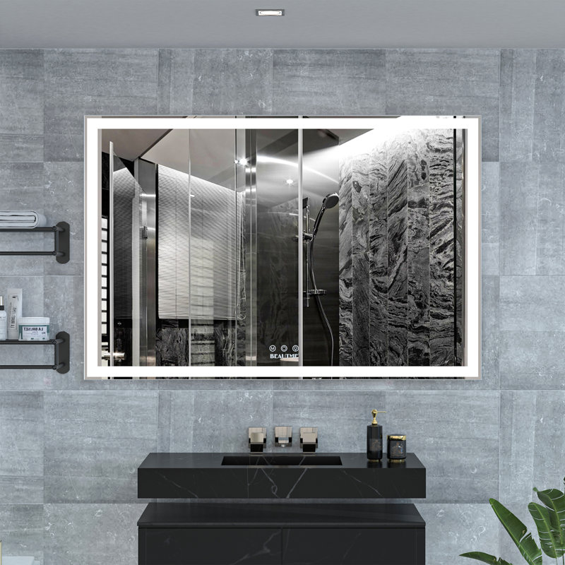 Miroir mural de salle de bain surdimensionné 60X40 pouces