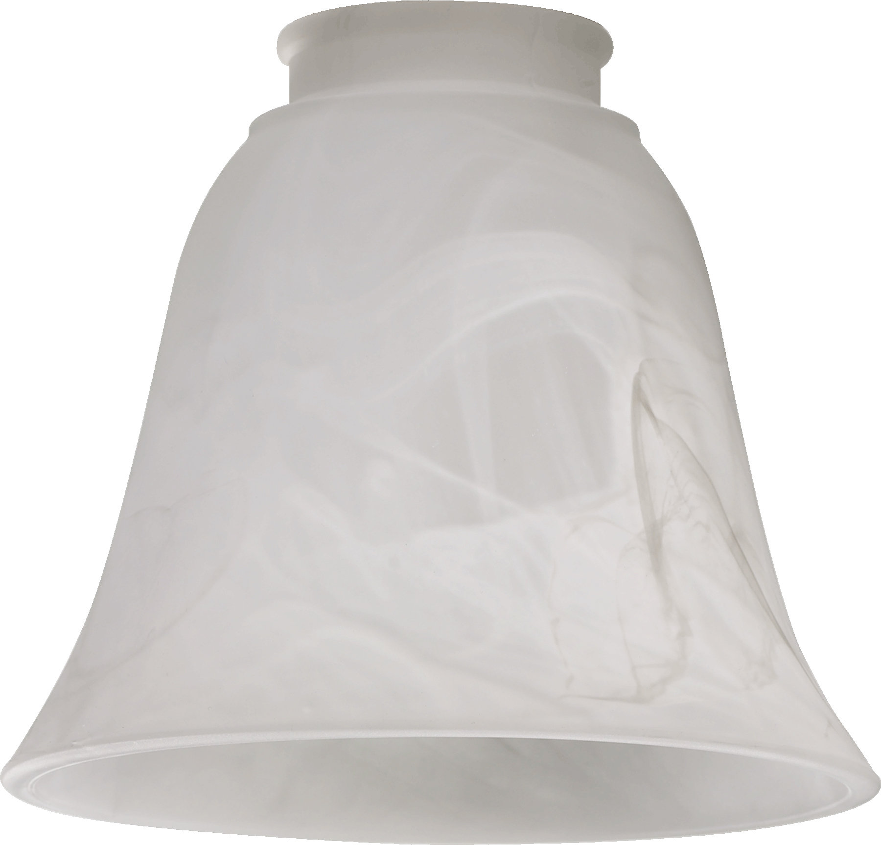 Charlton Home® 5" H Glass Bell Lamp Shade ( Screw On ) in Gray