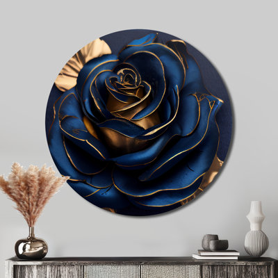 Beckham - Floral Round Metal Art