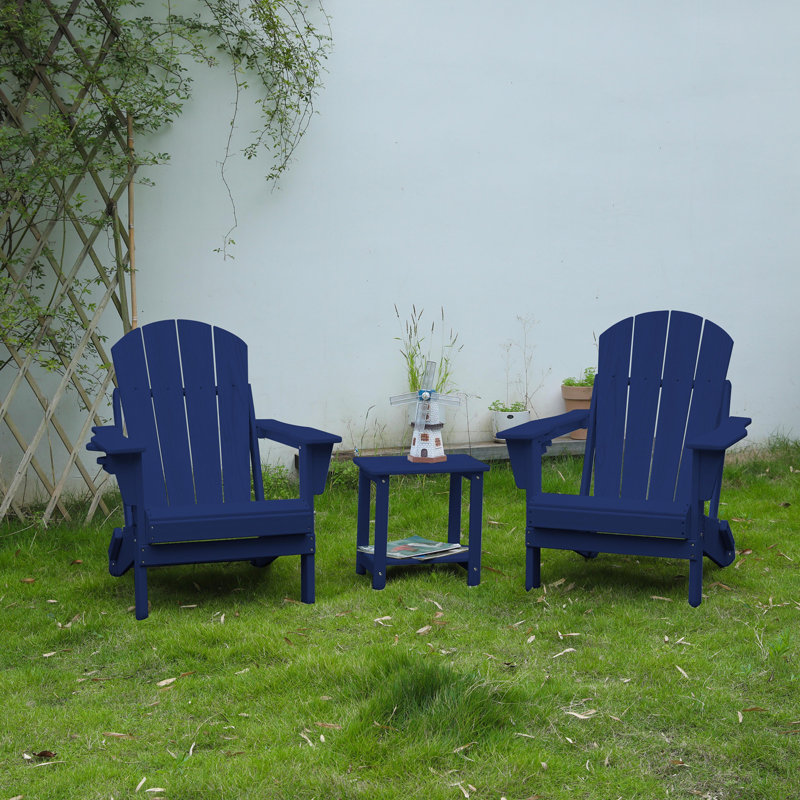 Chaise Adirondack pliante avec table d'appoint, Marine