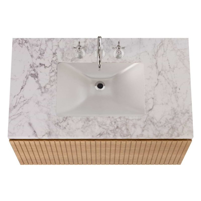 Melrose Single Vanity, White, White Ash, 36"
