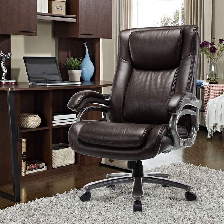 Inbox Zero 23 Large Seat Ergonomic Executive Chair with Flip Up