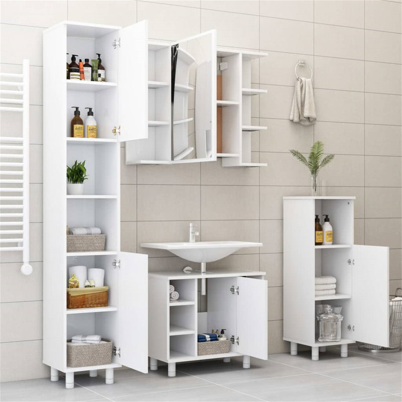 Snyderville Freestanding Linen Cabinet, White
